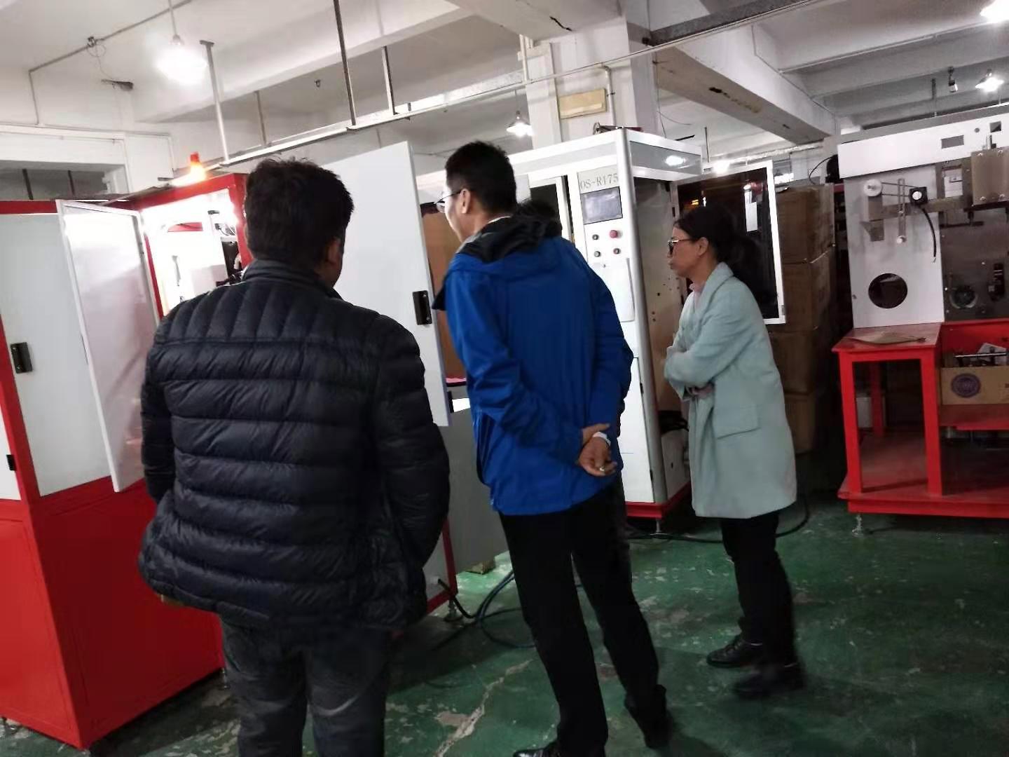 India Client to come to our factory to discuss the Laminate Tube Automatic Screen Printing Machine project 
