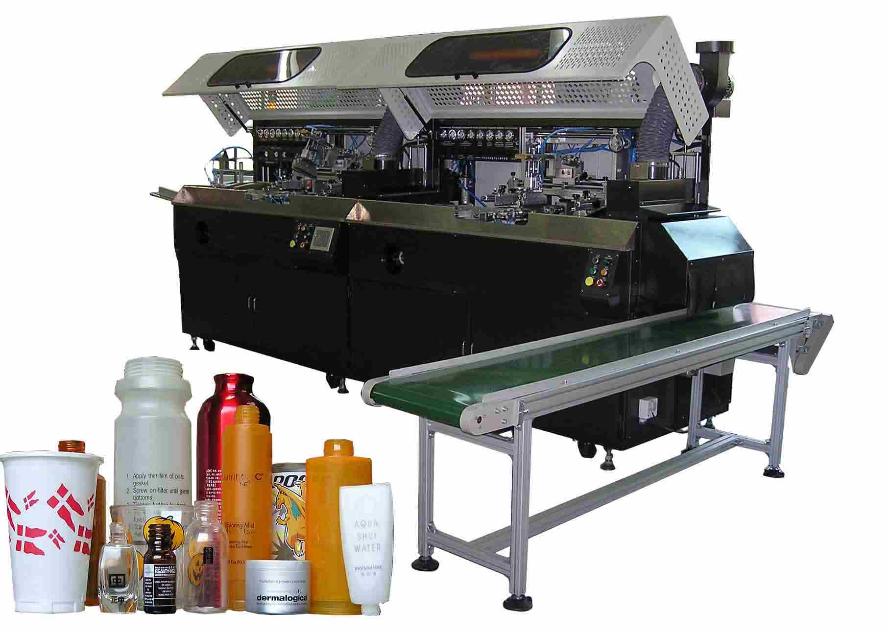 Cylindrical & Oval Bottle Muti Color Automatic Screen Printing Machine