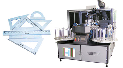 Ruler ,Pratractor, Straightedge ,Triangular Ruler Full Automatic Rotary Disc Silk Screen Printer