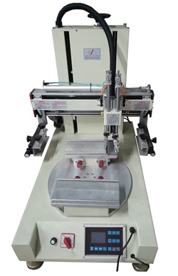 Desktop Semi Auto Screen Printing Machine With Rotary Table For Flat 