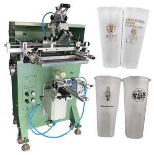 Single Color Semi Auto Screen Printing Machine For Beverage Cup