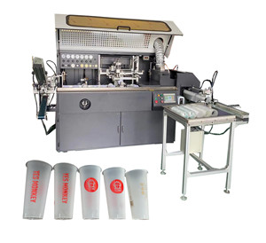 Milk Tea Cup Single Color Automatic Silk Screen Printing Machine